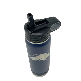 Lake Superior - 20oz Insulated Water Bottle - Navy - AdventureUs