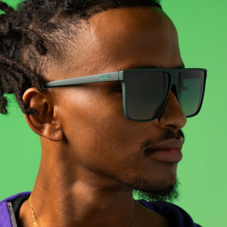 Forget incognito mode, deep green dares to get noticed in these fashionable, oversized flat-top sunglasses with green gradient lenses.

These amazing shades are the real deal. Super-stylish &amp; perfect for all your adventures!&nbsp; Be the envy of your friends this summer season!&nbsp;

Great sunglasses for kids (~7 years &amp; up) and adults.

POLARIZED: Glare reducing, polarized lenses with UV400 protection against UVA/UVB rays
NO Slip: Special grip coating eliminates slippage while sweating
