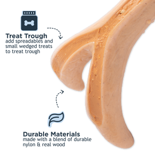 Peanut Butter-Scented Antler Chew Dog Toy - Small