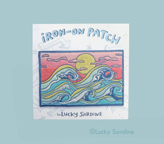 Ocean Waves & Sunset, Surfing Embroidered Iron-On Patch: No (Loose Patches)