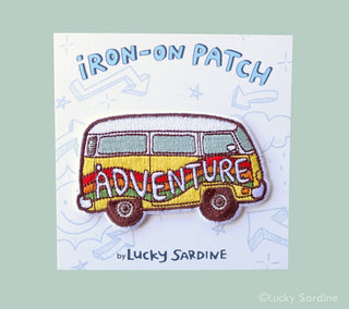 Rainbow Hippie Van, 70s Adventure Embroidered Iron-On Patch: No (Loose Patches)