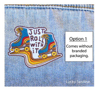 Roller Skate, Retro Roll With It, Embroidered Iron-On Patch: No (Loose Patches)