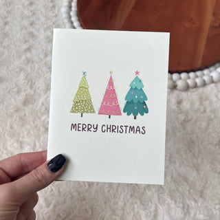 "Merry Christmas" Christmas Trees Card