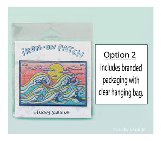 Ocean Waves & Sunset, Surfing Embroidered Iron-On Patch: No (Loose Patches)