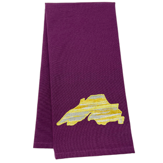 One 28" x 20" purple towel
with 2.75" x 6" applique of Lake Superior