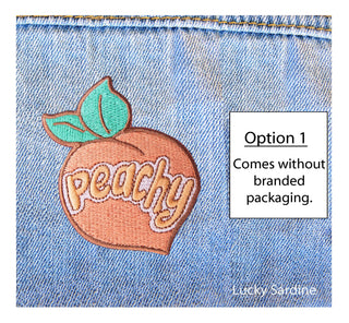 Peachy Retro 70s & 80s, Peach Embroidered Iron-On Patch: No (Loose Patches)