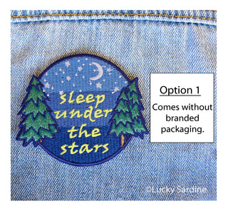 Sleep Under The Stars, Camping Embroidered Iron-On Patch: No (Loose Patches)