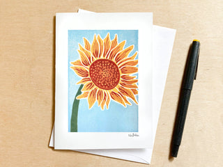 Sunflower Greeting Card: With Clear EcoSleeve