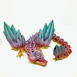 Medium 3D Printed Dragons with Wings – Assorted Colors