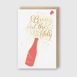 Bring Out the Bubbly Foil Greeting Card: 3 3/8" X 5 3/8"