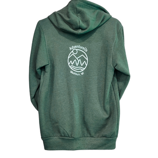 Bigfoot Sweatshirt - Zip Up Hoodie - Heather Forest - AdventureUs