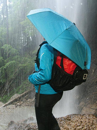 EuroSCHIRM Light Trek Compact Trekking Umbrella: Reflective Black