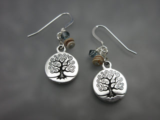 Ivory Tree of Life Cluster Earrings