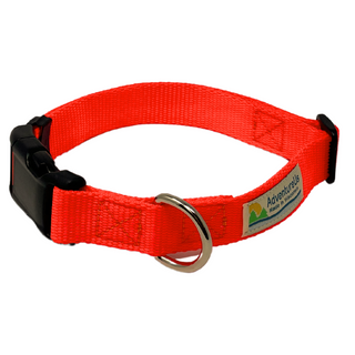 Small collar adjustable 11-17" made with 3/4" webbing Large collar adjustable 17-25" made with 1" webbing Can be used with Dogs or Cats Heavy Duty Webbing &amp; Hardware  USA MADE in Washburn, WI