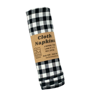 AdventureUs' eco-friendly washable, reusable, classic plaid napkins add charm to any picnic, boat or cabin life. Unbelievably soft 100% yarn-dyed cotton flannel. Lightweight & Packable.