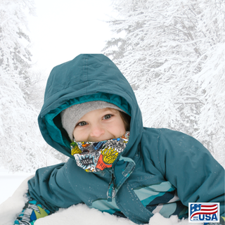 Look good and protect your neck and face from the cold and wind with a Neck Gaiter made in the USA by AdventureUs in Washburn Wisconsin. Made with high quality, pill-resistant Polartec® 200 Series fleece to keep adults and children warm and dry during cold weather and winter adventures. Neck warmers are a must-have addition to your cold weather layers.
