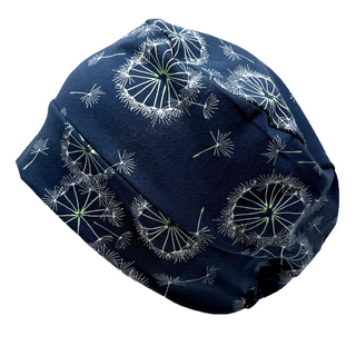 Soft chemotherapy hat made from stretchy fabric. Palliative care hat designed for hair loss comfort. Locally made chemo hat from AdventureUs in Washburn, WI