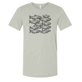 School of Fish Adult T-Shirt - Thyme