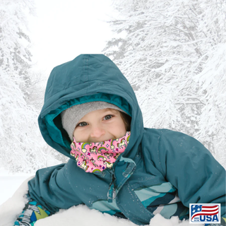 Look good and protect your neck and face from the cold and wind with a Neck Gaiter made in the USA by AdventureUs in Washburn Wisconsin. Made with high quality, pill-resistant Polartec® 200 Series fleece to keep adults and children warm and dry during cold weather and winter adventures. Neck warmers are a must-have addition to your cold weather layers.