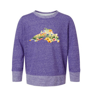 Socially-conscious made sweatshirt with Lake Superior inspired art designed and printed by AdventureUs in Washburn Wisconsin.