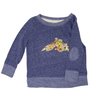 Socially-conscious made sweatshirt with Lake Superior inspired art designed and printed by AdventureUs in Washburn Wisconsin.