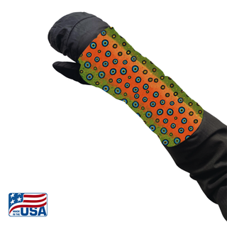 Snow Sleeves® Wrist Gaiters are a fun and functional wrist warmer that can be worn over or under jacket sleeves. These comfortable, unique wrist covers protect the gap between glove and jacket sleeves to keep the snow and cold out, so that you can focus on enjoying the outdoors. Snow Sleeves®  Wrist Gaiters and warmers invented and made in the USA by AdventureUs in Washburn Wisconsin.