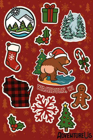 Northwoods Holiday - AdventureUs Sticker Sheet