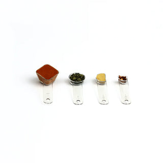 Clear measuring spoons. Perfect for Camp Kitchens; Stackable, Packable, Practical and a Fun way to Learn Fractions. 