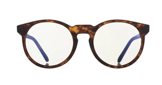 Smaller Frame Tortoiseshell blue light glasses with round frame shape. Blue light protection to avoid eye strain while you're doomscrolling the high scores.