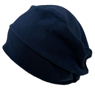 Soft chemotherapy hat made from stretchy fabric. Palliative care hat designed for hair loss comfort. Locally made chemo hat from AdventureUs in Washburn, WI