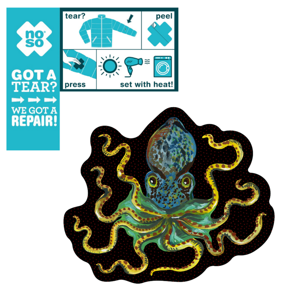 Blue Octopus - Stick On NOSO Patch – AdventureUs