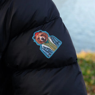 MR GRIZZLY BEAR by Rachel Kozlowski- Stick On NOSO Patch