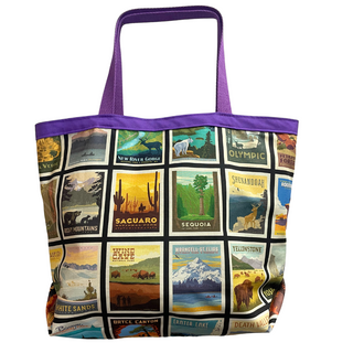 It's easy to ditch the plastic&nbsp;bag with this fun and functional classic market tote.


Great as gifts and as additions to your sustainable lifestyle.
Size: 18" wide x 13.5" tall x 6" gusseted bottom
Materials: 100% cotton with cotton liner and webbing.
Care: Easy wash and dry on normal settings