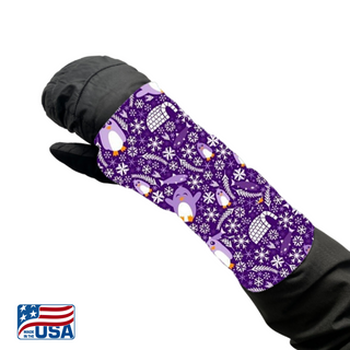 Snow Sleeves® Wrist Gaiters are a fun and functional wrist warmer that can be worn over or under jacket sleeves. These comfortable, unique wrist covers protect the gap between glove and jacket sleeves to keep the snow and cold out, so that you can focus on enjoying the outdoors. Snow Sleeves®  Wrist Gaiters and warmers invented and made in the USA by AdventureUs in Washburn Wisconsin.