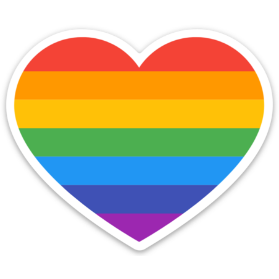 Rainbow Heart Sticker – AdventureUs