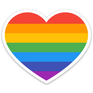 Rainbow Heart Sticker