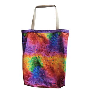 Shop in style with this classy 100% Cotton Tote Bags. Great for heading to the library, yoga, shopping, or to keep your projects contained.  Size: 16" wide x 17" long x 4" gusseted bottom Materials: 100% cotton with cotton liner and webbing. USA Made in Washburn, Wisconsin 