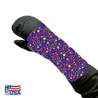 Snow Sleeves® Wrist Gaiters are a fun and functional wrist warmer that can be worn over or under jacket sleeves. These comfortable, unique wrist covers protect the gap between glove and jacket sleeves to keep the snow and cold out, so that you can focus on enjoying the outdoors. Snow Sleeves®  Wrist Gaiters and warmers invented and made in the USA by AdventureUs in Washburn Wisconsin.