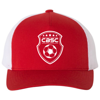This structured, five-panel, mid-profile cap is a great everyday hat.

74% polyester and 26% cotton
Adjustable snapback closure.
One size fits most

The CBSC logo on this hat is a digital transfer film that lies completely flat against the texture of the hat.