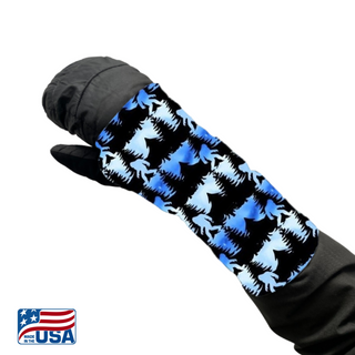 Snow Sleeves® Wrist Gaiters are a fun and functional wrist warmer that can be worn over or under jacket sleeves. These comfortable, unique wrist covers protect the gap between glove and jacket sleeves to keep the snow and cold out, so that you can focus on enjoying the outdoors. Snow Sleeves®  Wrist Gaiters and warmers invented and made in the USA by AdventureUs in Washburn Wisconsin.