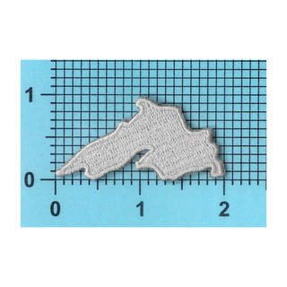 Silver Lake Superior Embroidered patch measuring two inches by one inch. Can be stitched or heat applied.