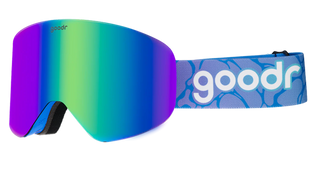 Goodr Snow G Goggles are perfect for the bunny slope bomber to the double black diamond daredevil!&nbsp;These goggles offer you anti-fog, anti-glare, full UV400 protection on the slopes with a comfortable, NO SLIP fit!