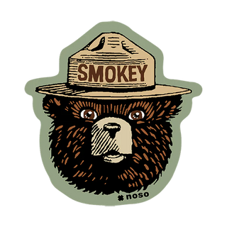 Smokey Bear Retro - Stick On NOSO Patch