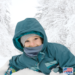 Protect your neck and face from the cold and wind with a soft, stretchy performance sport Neck Gaiter made in the USA by AdventureUs in Washburn Wisconsin.  Made with high quality, sustainably sourced material to keep you warm and dry during cold weather and winter adventures. Neck warmers are a must-have addition to your cold weather layers.