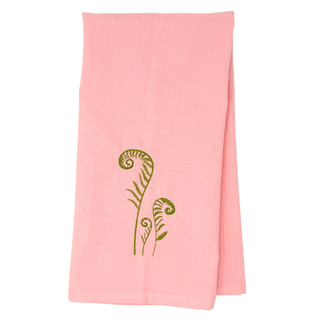 One 28" x 20" towel
5" x 5" design of fiddlehead ferns
Embroidered in Washburn, WI, USA