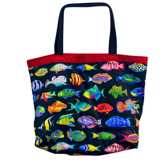 Tropical Fish - Market Tote - 100% Cotton - USA Made