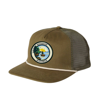 Washburn WI Java Brown with Cream Rope Baseball Hat