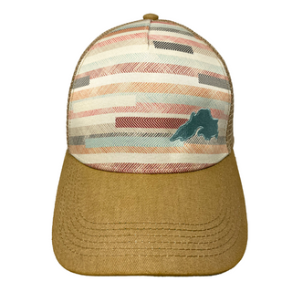 Flexible fit designed to fit almost any adult head, this hat has an adjustable strap closure in the rear.&nbsp;  Mesh cap crown height: 3.5 in. Brim length: 2.75 in. Brim width: 7 in. (flexible bend)&nbsp; Adjustable from size 6 5/8 to 7 3/8