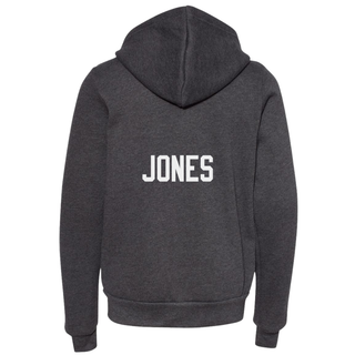CBSC Preorder - Dark Grey Heather Zippered Hooded Sweatshirt - Youth - Personalized