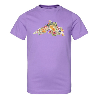 Youth Lake Superior T-Shirt made from 100% cotton, unisex kids tee with bold Great Lake graphic, designed in Northern Wisconsin by AdventureUs.